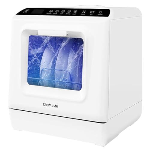 dishwasher, countertop dishwasher with water tank,countertop dishwasher with 5 washing programs, portable dishwasher can also be connected to the tap.