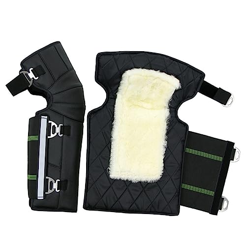 TOVINANNA 1pair Motorcycle Riding Warm Kneecaps Windproof Knee Sleeves Protective Gear for Men Women Genuine for Biking Skating and Outdoor Activities