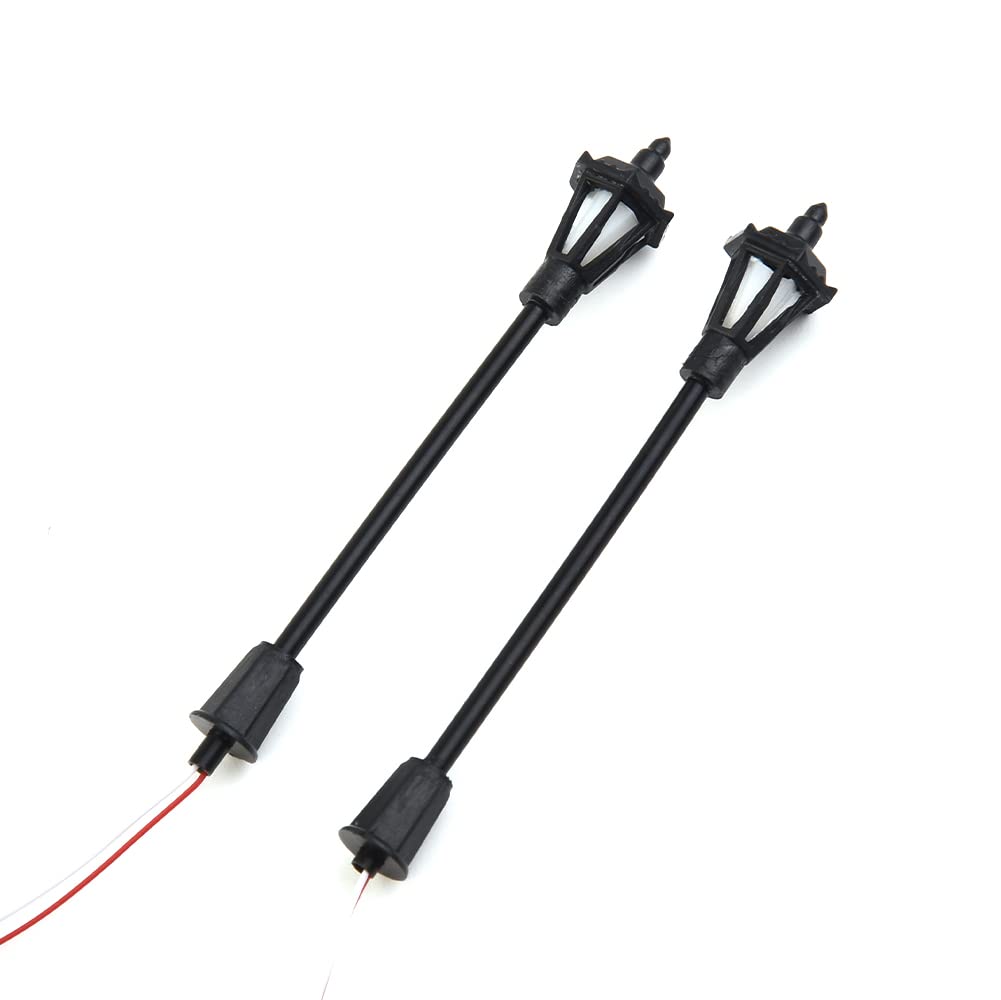 ZYWUOY 40Pcs Modello Lampioni, Modello Ferroviario LED Lamppost Lampade Wall Lights 1:150 Scala 3V Lamppost