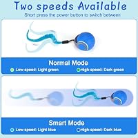 BABORUI Interactive Cat Toy Ball - Automatic Interactive Cat Toys for Indoor Cats with 3 Tails, 2 Speeds Rechargeable Cat Enrichment Toys for Small/Medium/Large Cats to Keep Them Busy(Blue) — image 4