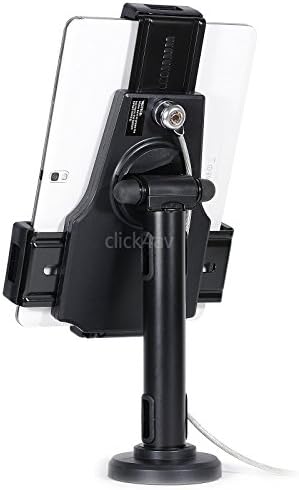 click4av PAD2102 Lockable Tablet Desk Stand or Secure Wall Mount Compatible with iPad and Samsung Tablets 7.9-10.1 Inch