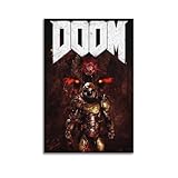 ASDASDHBW Doom VFR - Poster decorativo da parete su tela, motivo: videogiochi, stampa moderna, per camera da letto, 30 x 45 cm
