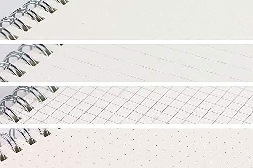 Shulaner Spiral Notebook A4 Lined, 80 Sheet Lined Paper Spiral Bound Notebook Frosted PP Cover with Elastic Belt Wirebound Notebook Pack of 2 (A4-Lined)