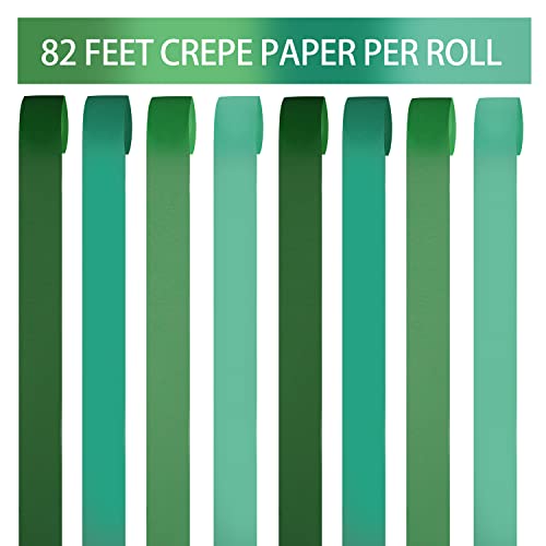 Crepe Paper Streamers St.patrick's Day Party Streamer 8 Rolls Green Party Streamer For Various Birthday Wedding Festival Party Decorations #TOP3