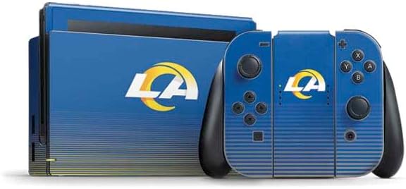 Skinit Decal Gaming Skin Compatible with Nintendo Switch Bundle - Officially Licensed NFL Los Angeles Rams Helmet Design