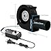 D-FLIFE 97mm x 33mm 12V Dual Ball Air Blower Fan with 110V - 240V AC Plug Variable Speed Controller High Velocity Squirrel for DIY Cooling Projects, BBQ, Drum Smoker (9733 110V-240V)