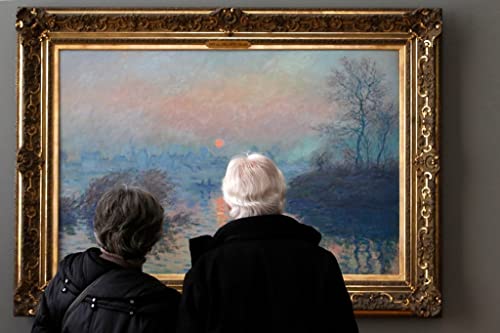 Affiche Coucher de soleil sur la Seine Monet - Impression murale vintage premium 60x90cm