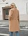 Bankeng Women Winter Wool Blend Camel Mid-Long Coat Notch Double-Breasted Lapel Jacket Outwear (L,Khaki)