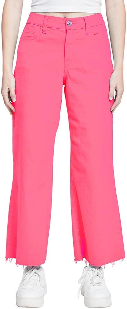 YMI Jeans Women's Plus High-Rise Cropped Hyperstretch Wide Leg Trouser