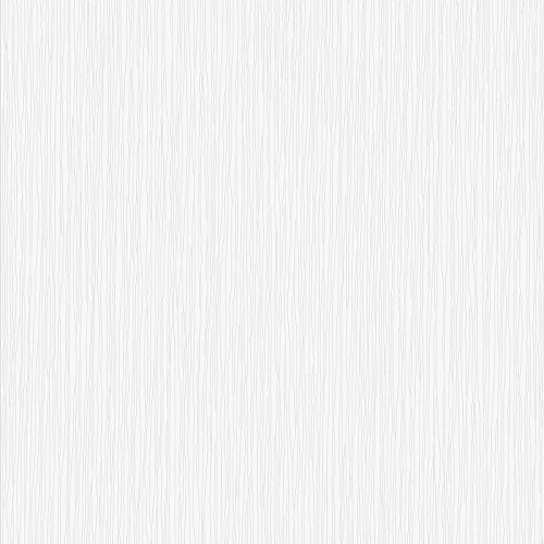 BRICOFLOR Papier peint à rayures fines Tapisserie unie blanche chambre d'enfant Papiers peints papier style scandinave tapisserie salon