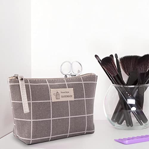 Canvas Cosmetic Bag with Zipper, Makeup Case Organizer Pouch Bags with Zipper, Cosmetic Bag Storage