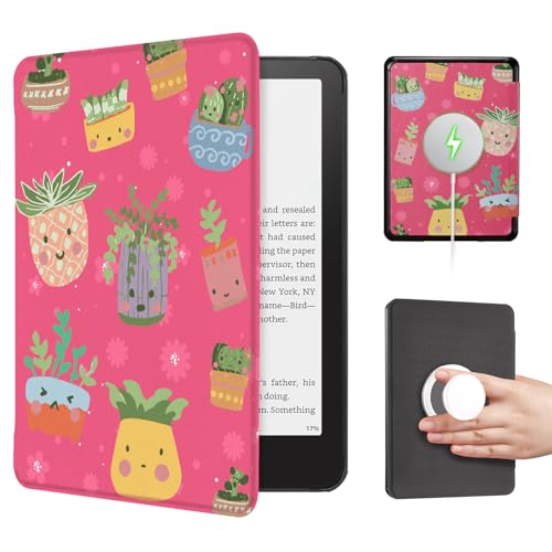 CoBak かわいいケース 折り返し式磁気カバー付き 7インチ Kindle Paperwhite 第12世代 2024 Colorsoft用 - PopSockets Grip用 iPhone MagSafeとAnkerワイヤレス充電パッドに対応 自動起動の商品画像（Amazon）