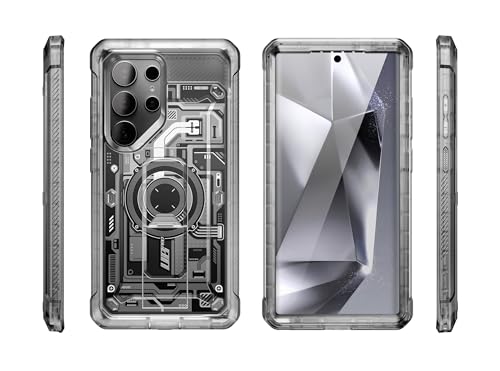 Image of SUPCASE Unicorn Beetle Pro for Samsung Galaxy S24 Ultra Case with Stand, [2 Front Frame] 360 Full-Body Belt-Clip & Kickstand Case with Screen Protector Phone Case for S24 Ultra, Frost Black