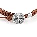 DEMDACO Protect Us Guide Us Compass, Brown/Silver Tone 8.5 Inch Leather/Metal Men's Everyday Fashion Bracelet
