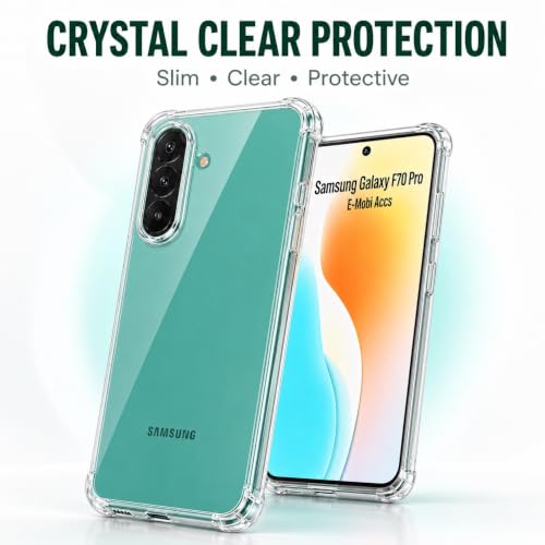 Image of Samsung Galaxy F70 Pro 5G Bumper Transparent Crystal Clear Ultra Thin Soft TPU Shockproof Flexible Back Cover for Samsung Galaxy F70 Pro 5G