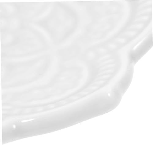 Miniatura 4 de Luxshiny Placa de joyería Mandala Bandeja de cerámica con forma de flor Plato de cerámica Plato de cerámica Forma de collar Soporte de cerámica