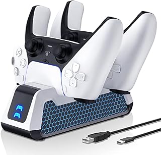 PS5 Charging Station, 2H Fast PS5 Controller Charger for Playstation 5 Dualsense Controller