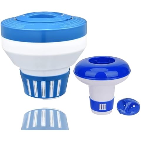 5" Floating Mini Spa Chemical Dispenser,Pool Chlorine Floater, 7.5" Large Floating Chlorine Dispenser Cover