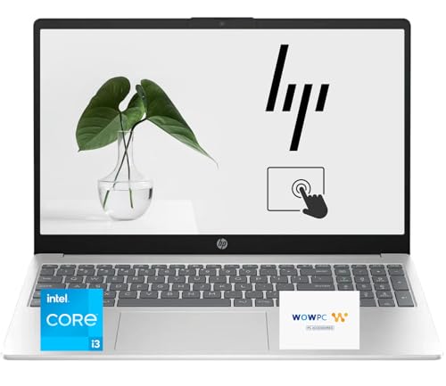 Image of HP Laptop, 15.6 inch HD Touchscreen, Intel i3-1215U, 16GB RAM 1TB SSD(512GB SSD + 512GB Drive), Windows 11 Home, HD Camera, WiFi 6, HD Audio, BrightView, Up to 10.25 Hours Use, w /WOWPC 3-in-1 Bundle