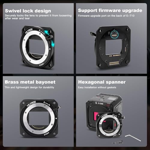 Bague VILTROX E-T10 II pour utiliser vos objectifs E-Mount sur boîtier E2-M4 sans jeu - 2