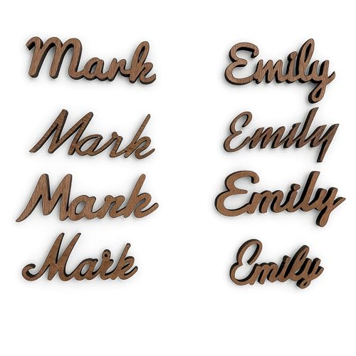 Small Wooden Custom Place Cards, Personalized...