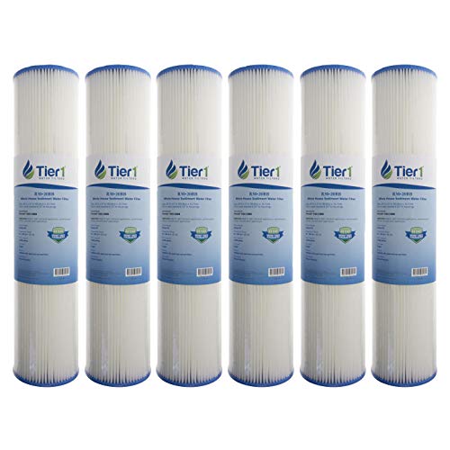 Exclusive Discount 🔥 Tier1 Replacement for R30-20BB 30 Micron 20 x 4.5 Pleated Polyester Sediment Water Filter 6 Pack