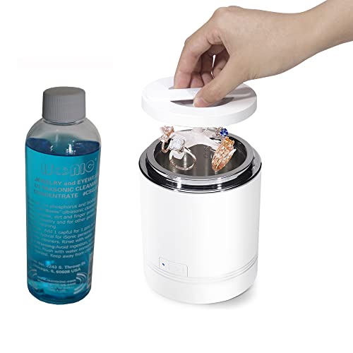 iSonicÂ® Ultrasonic Jewelry Cleaner D1800-PW with Cleaning Solution Concentrate CSGJ01, 110V