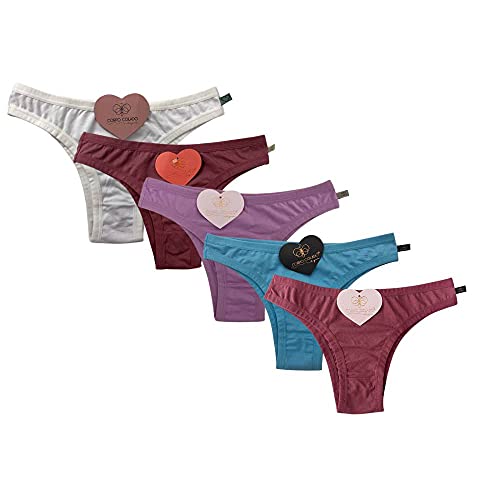 KIT COM 10 CALCINHAS DE ALGODÃO MODELO TANGA CORPO COLADO (P)