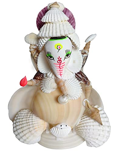 Image of Decorative Seashell Made Handicraft Ganesh Murti (17*14)