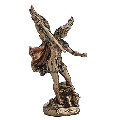 Estatua Resina San Miguel Arcángel 3.35 pulgadas miniatura 5
