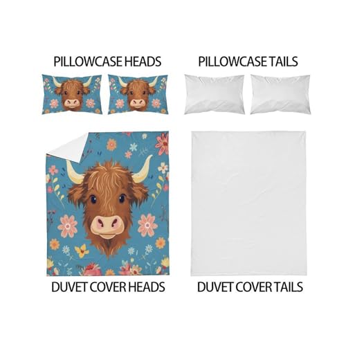 Housse de couette bétail mignons pour une chambre à coucher douce et cocooning