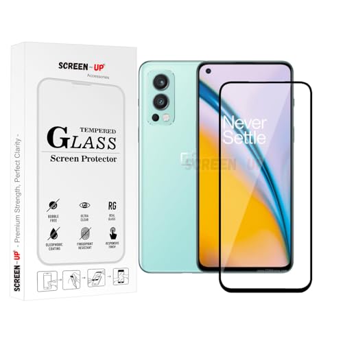 Image of ScreenUp Tempered Glass For OnePlus Nord 2 5G - Ultra Clear, 9H Scratch Resistant, Full Coverage, Easy Install Screen Protector
