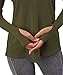 Bestisun Long Sleeve Workout Shirts Activewear Athletic Yoga Tops Sweatshirt for Women Army Green XL