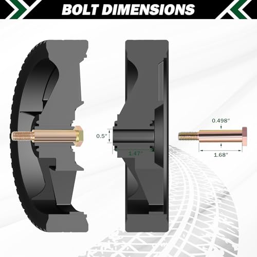 image for CheeMuii 6 Inch Lawn Mower Wheels 2 Pack 6