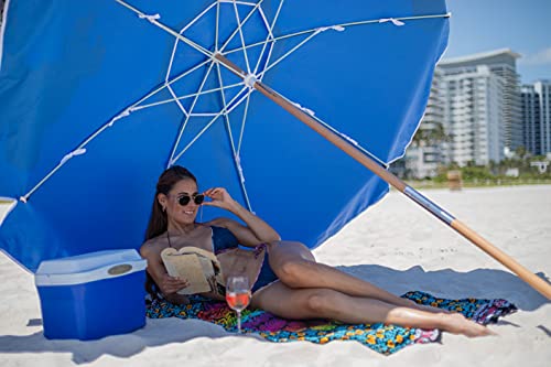 Ammsun TS72014 7.5Ft Heavy Duty High Wind Beach Umbrella Commercial Grade Patio Beach Umbrella thumb #3