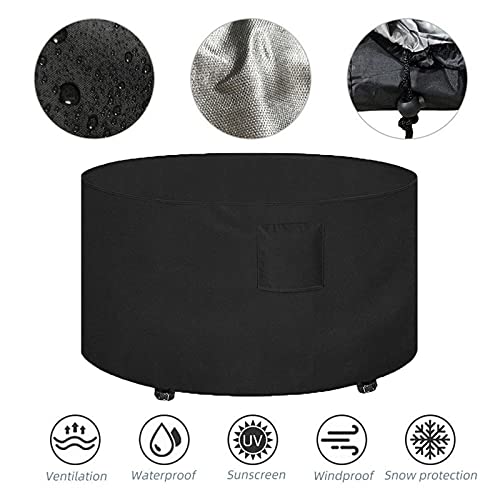 Housse de table ronde extérieure imperméable résistante vent