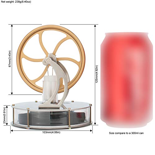 DjuiinoStar Most Classical Low Temperature Stirling Engine, Unique Coffee Timer, Best Gift Option, Educational Toy, Steam Engine Model DLTD-303