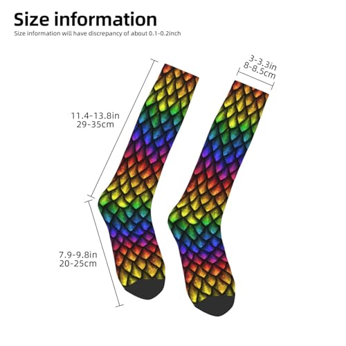 Dragon Scales Youth Men and Women Soccer Socks Slip High Socks for Running, Travel, Athletic4