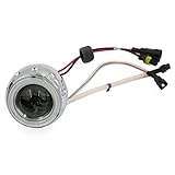 Ruilogod Blanc CCFL Motorcycle HID BI Xenon Projecteur Lentille Lampe Light 6000k