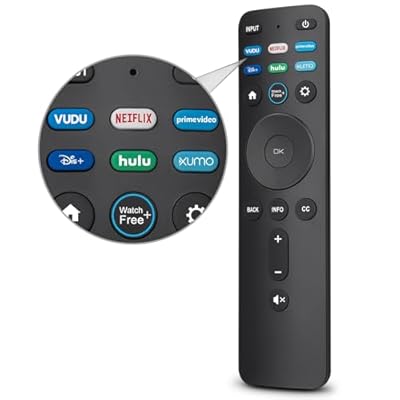 Universal Remote Replacement XRT260 for All VIZIO Smart TV Smartcast 4K P-Series V-Series D-Series M-Series XRT136 XRT140 , with Buttons for Netflix Disney Prime Video Hulu (No Voice Function)