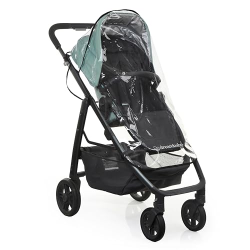 Image of Dreambaby Universal Raincover for Pushchair and Strollers. Rain Cover for Pram, Travel Stroller Rain Cover. Water Resistant, Clear, Polyester, PVC