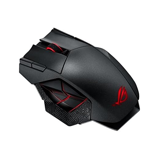 ASUS ROG Spatha RF trådlös USB Laser 8000 DPI mus (vänster, laser, RF trådlös USB, 8000 DPI, 178,5 g, svart)