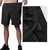 HMIYA Men's Sport Shorts Quick Dry Running Gym Casual Short Lightweight with Zip Pockets(Black,EU-4XL/US-3XL) #4