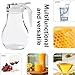 6 Oz. (Ounce) Glass Bulb Jar Syrup Dispenser, Sugar Dispenser, Retracting Spout, Dispensing Thumb-Lever, Pancake House Style (2)