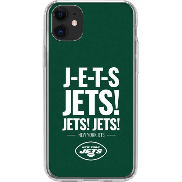 Skinit Clear Phone Case Compatible with iPhone 11 - Officially Licensed NFL New York Jets Team Motto Design