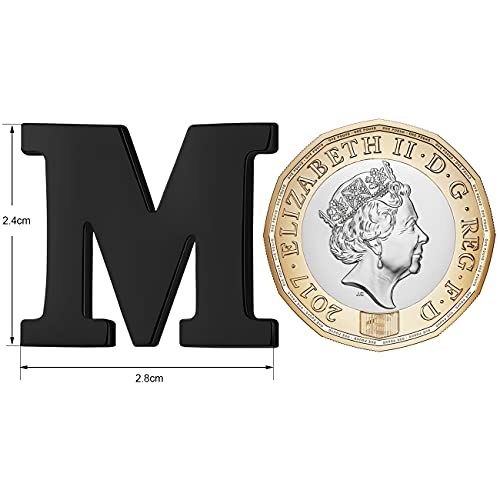 Image of HONEY BEAR Initial Alphabet Letter Lapel Pins Collar Badge Brooches for Mens /Womens Shirt Dress Decoration Black