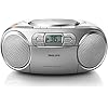 Philips AZ127/12 CD-Soundmaschine mit Dynamic Bass Boost (Autostop-Kassettendeck, UKW-Tuner) Silber