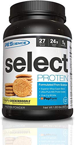 PEScience Select Low Carb Protein Powder, Snickerdoodle, 27 Serving, Keto Friendly and Gluten Free