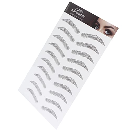 6D Augenbrauen Tattoo-Aufkleber Professioneller Wasserdichter Augenbrauen-Transfer-Aufkleber Augenbrauen-Make-up-Tool für Frauen und Mädchen (Schwarz)(SCHWARZ-07)
