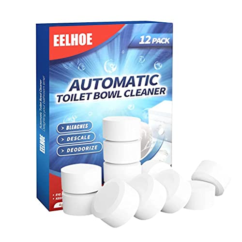 Rustoo - 12 pastillas de limpieza para inodoro con lejía de liberación lenta para tanque de baño